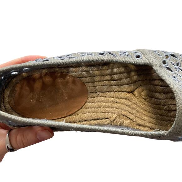 Michael Kors Women's Size 8 Blue Darci Slip On Flat Espadrille Shoes - Picture 8 of 8